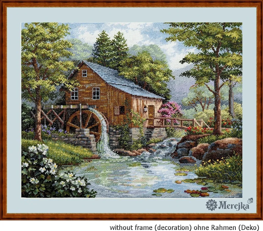 Kit point de croix Merejka Chanson d'été motif à compter de 31x40 cm