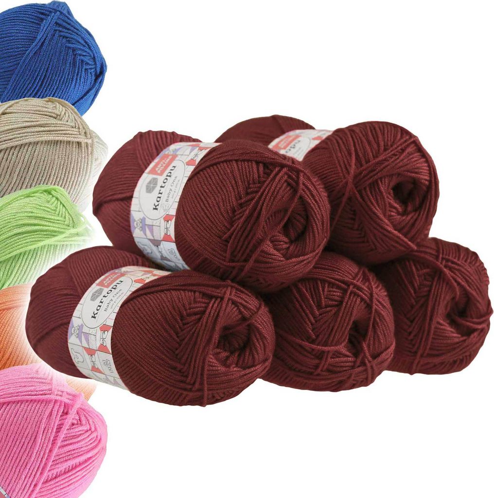 5 x 100g Strickgarn Kartopu BABY ONE Antipilling Babywolle Babygarn, Farbwahl