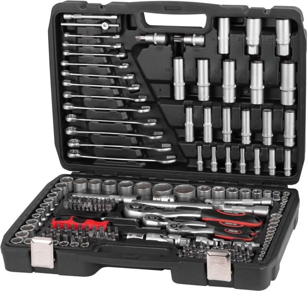 Set d'outils Strend Pro S221 coffret de 215 pièces en chrome vanadium
