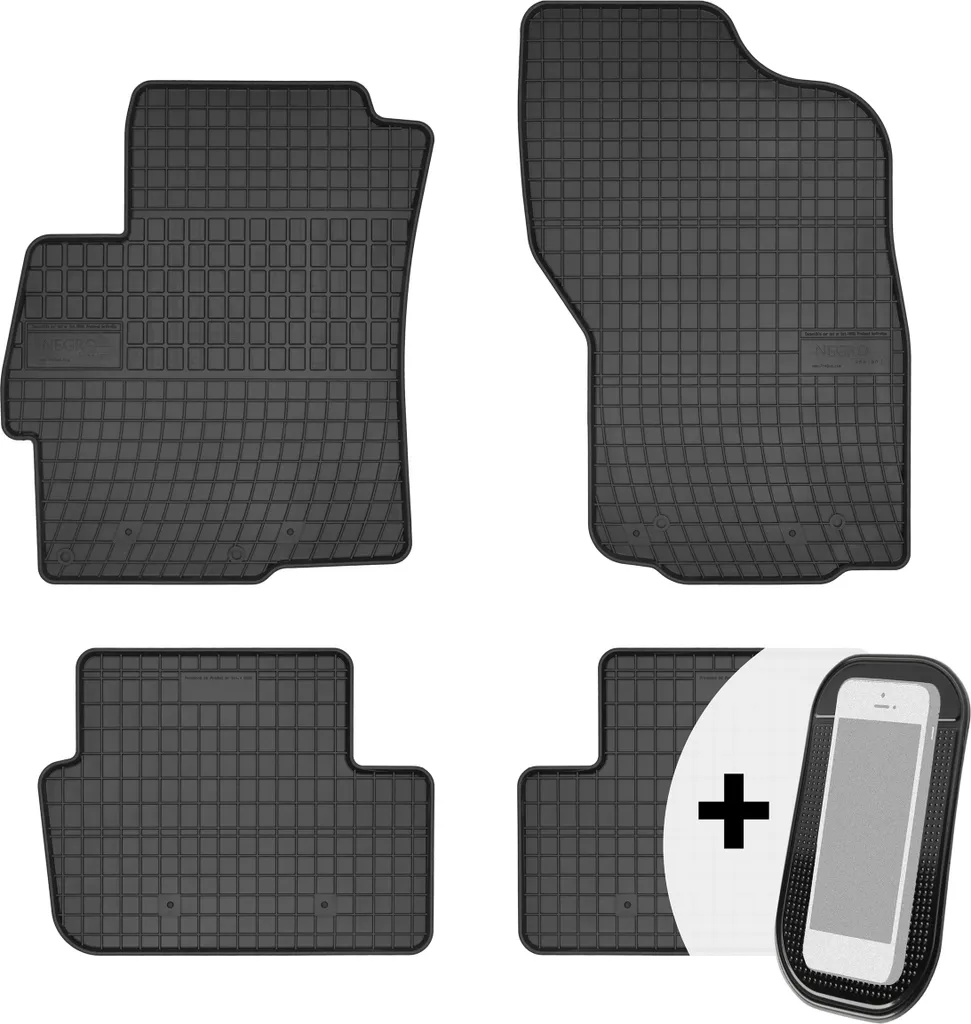 Tappetini in gomma tappetini auto tappetini auto su misura set da 4 pezzi - adatto per Mitsubishi Lancer 8 VIII 2008-2018