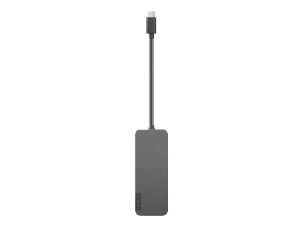 Adaptateur Lenovo USB-C vers 4 ports USB-A 3.0 Hub Compact Gris Sidéral