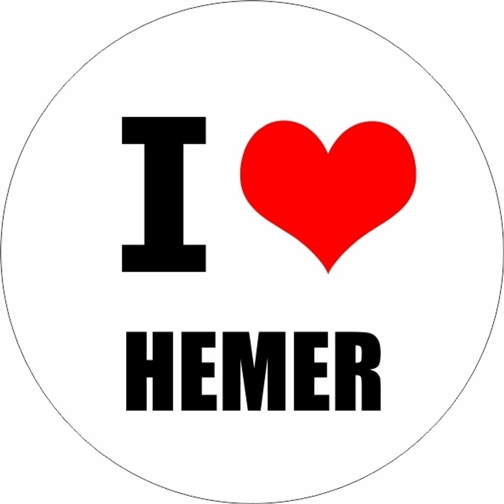 Kiwistar - Autoaufkleber - 8x8 cm - außen klebend - I love Hemer für Auto, Laptop, Fahrrad, LKW, Motorrad Aufkleber mehrfarbig JDM Decal Sticker ...