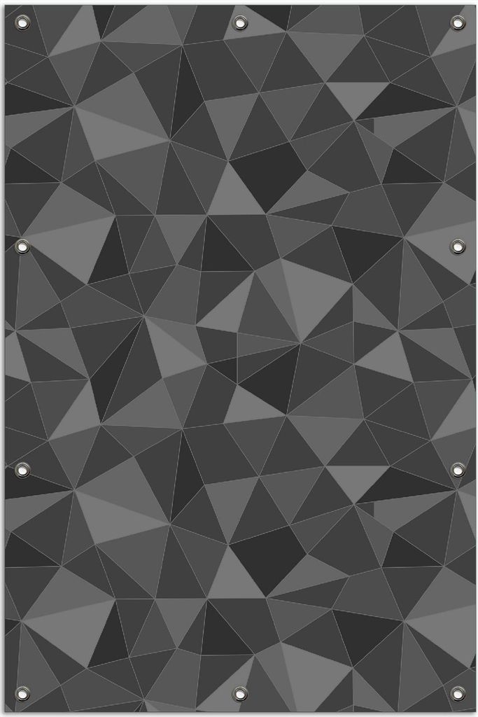 Wallario Outdoor-Poster für Garten oder Balkon, Motiv Geometrisches Schattenmuster, in ca. 80 x 120 cm