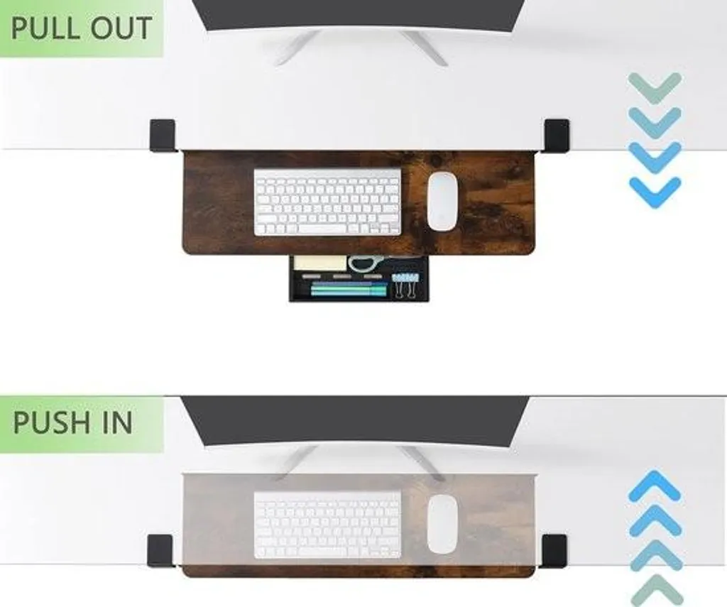 Tablette clavier design ergonomique avec pinces de fixation sans trou - 2