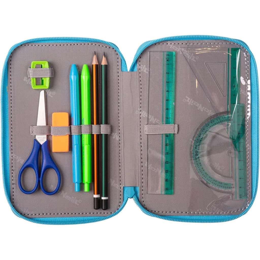 McNeill Trousse à Crayons Bubble Bleu Clair avec Trois Compartiments - 13