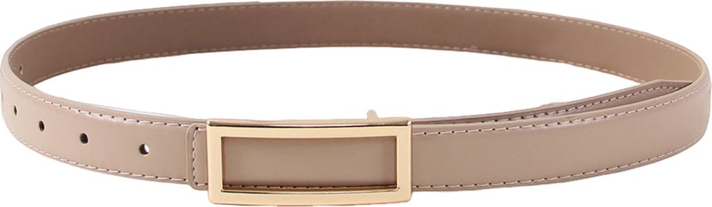 Modischer Gürtel aus Kunstleder für Damen, rechteckige Schnalle, einfarbig, Taillengürtel für Hosen, Jeans, vielseitiges Accessoire für Kleide...