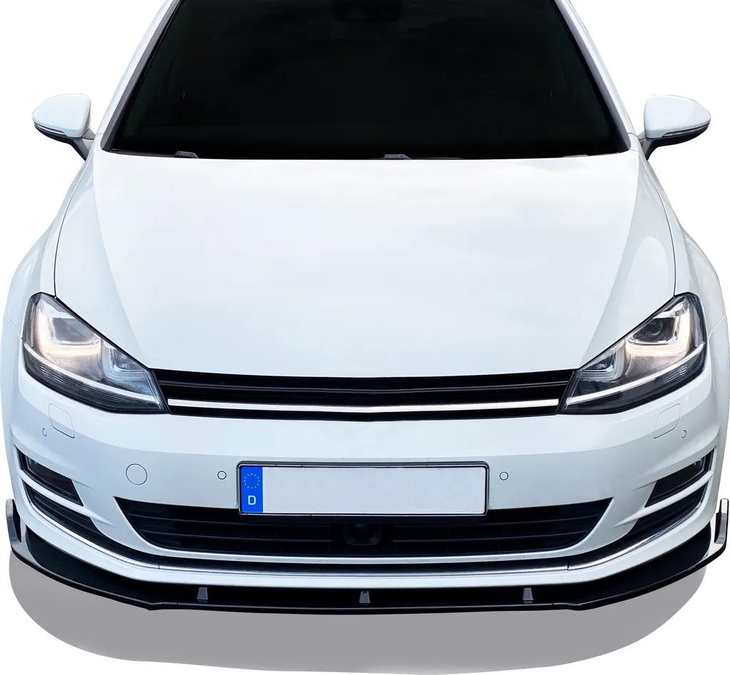Lèvre de spoiler avant Cup noir brillant pour VW Golf 7 VII GTI R-Line