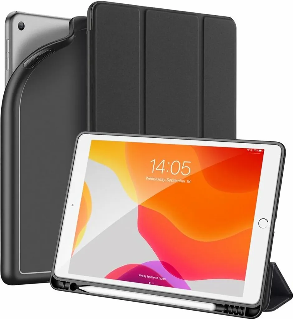 Dux Ducis Custodia iPad 10.2 Nera Smart Wake | Tablet Case 9th Gen Stand