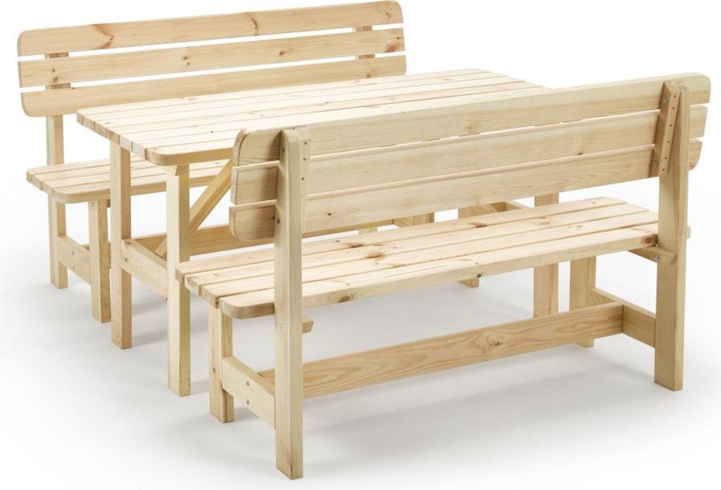 iWerk Massivholzgarnitur Kiefer natur 3-teilig