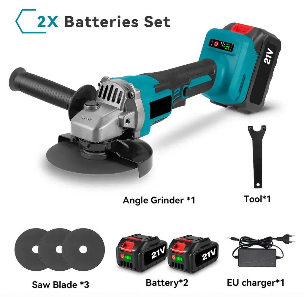 Meuleuse d'angle Brushless 3 vitesses avec double batterie longue durée - 2