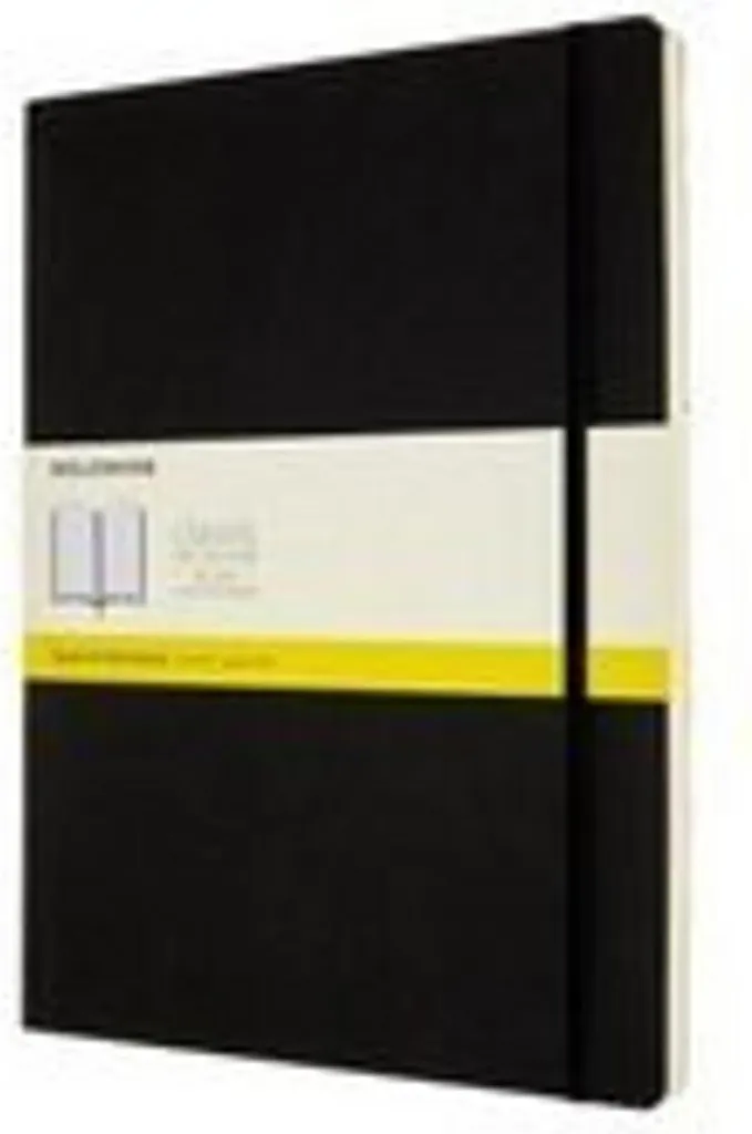 Grand Carnet de notes A4 Moleskine XXL Ligné Noir avec Reliure Rigide