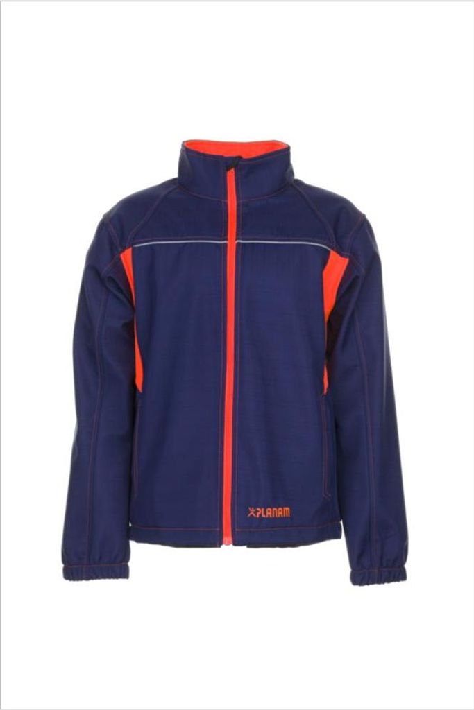 Planam  Basalt Neon Softshelljacke marine/orange Gr. M, Produktbild 