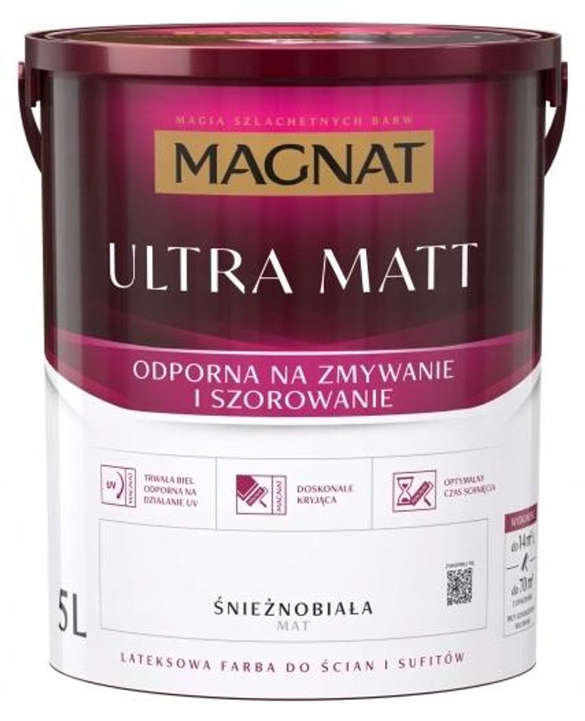 Antireflex Deckenfarbe Latexfarbe Weiß 5L – Ultra Matt, Produktbild 