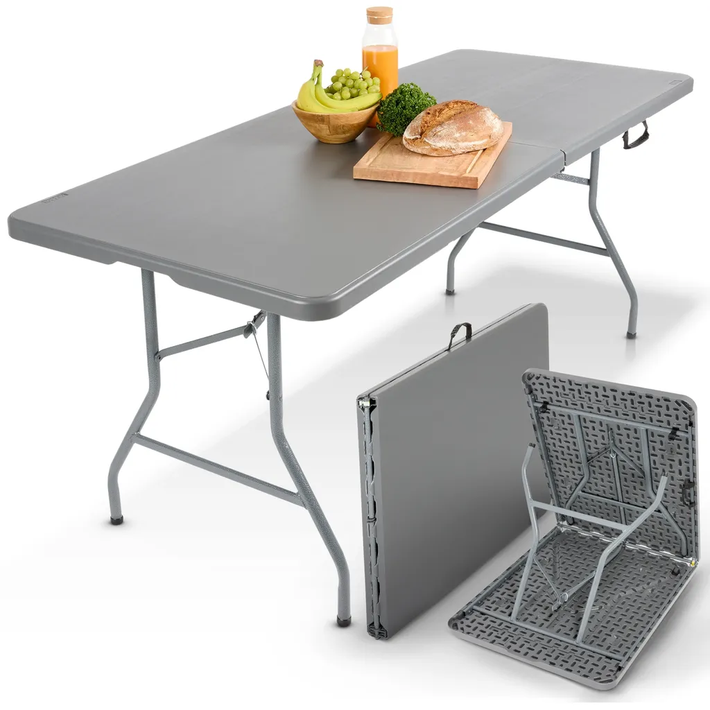 Grande table de réception pliable 8 places pour fête et événement extérieur