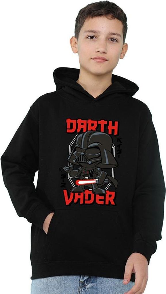 Star Wars - "Kawaii" Kapuzenpullover für Kinder TV22399 (152-158) (Schwarz)