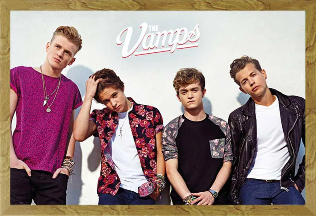 Poster The Vamps con Cornice Rovere Shinsuke Maxi MDF - Arredo Band