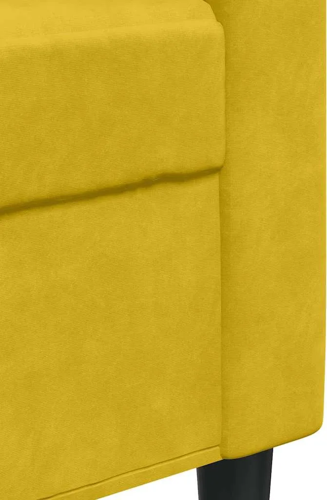 Canapé 2 places velours jaune 120 cm - Solution déco petit espace