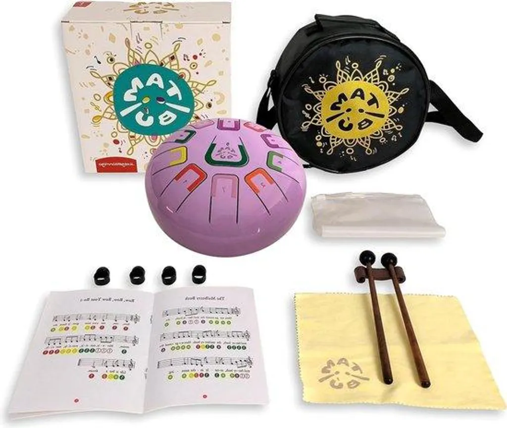Tambour en Acier Violet 11 Notes Handpan Antistress Débutant 8 Pouces