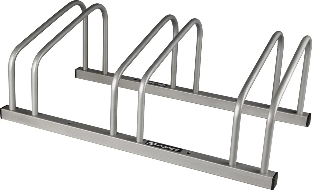 Support vélo Force 3 places acier galvanisé argent haute résistance