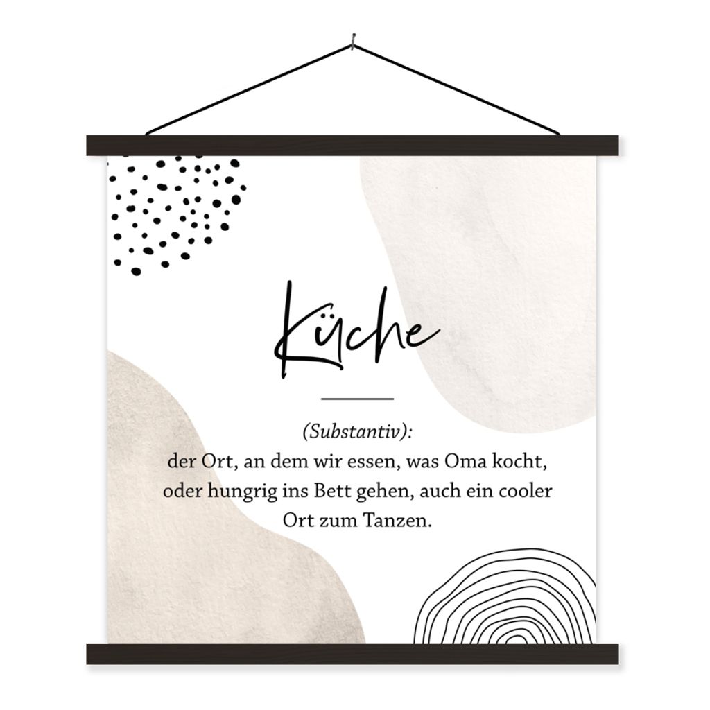 MuchoWow® Textilposter Küche - Sprichwörter - Zitate - Produktbild 