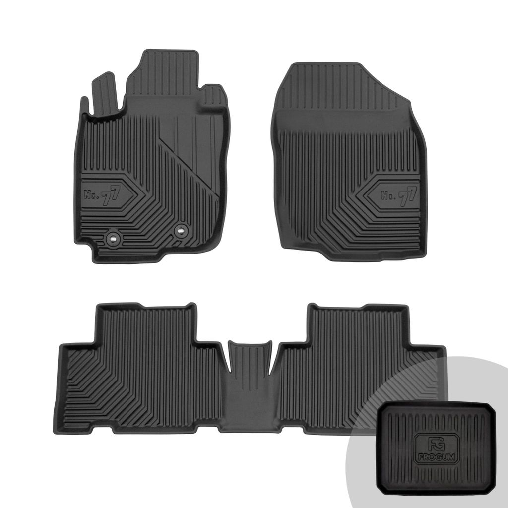 FROGUM No.77 Gummimatten Ganzjahresset von Auto Fußmatten Autofussmatten für Toyota RAV4 III 2005-2012