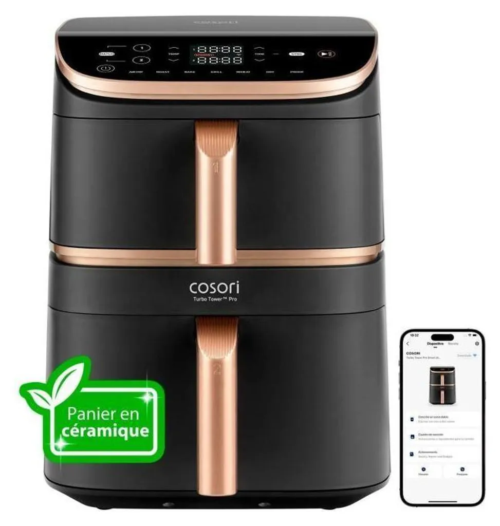 Cosori Turbo Tower Pro Smart 10,8 L : Friteuse sans Huile connectée