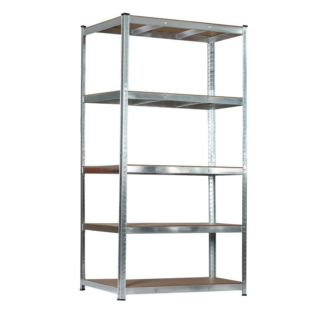 SCHULTE Regalwelt Schwerlastregal mit 5 MDF-Böden, 180x100x60 cm (HxBxT), 150 Kg Traglast pro Boden, verzinkt