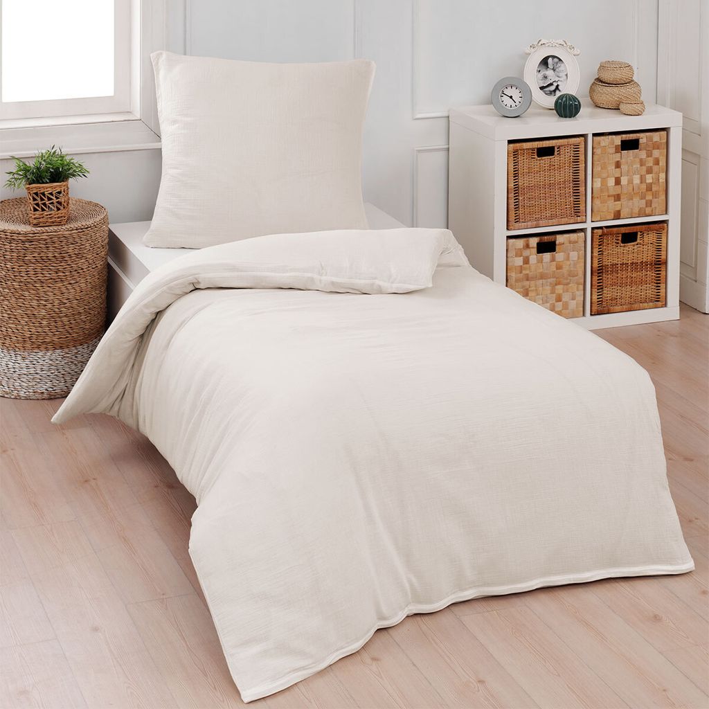Traumschlaf Musselin Bettwäsche Uni 155x220 Kaufland.de