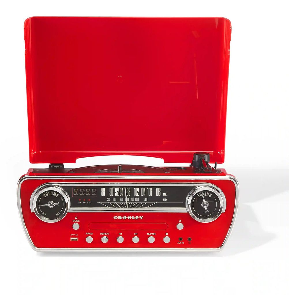 Crosley Powel Entertainment Center in Rot Produktbild 