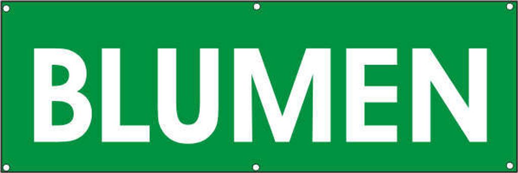 Werbeplane / Gerüstplane - p042 - Blumen - NEU - 300 cm x 100 cm - für Baustelle, Garten, Zaun oder Veranstaltung