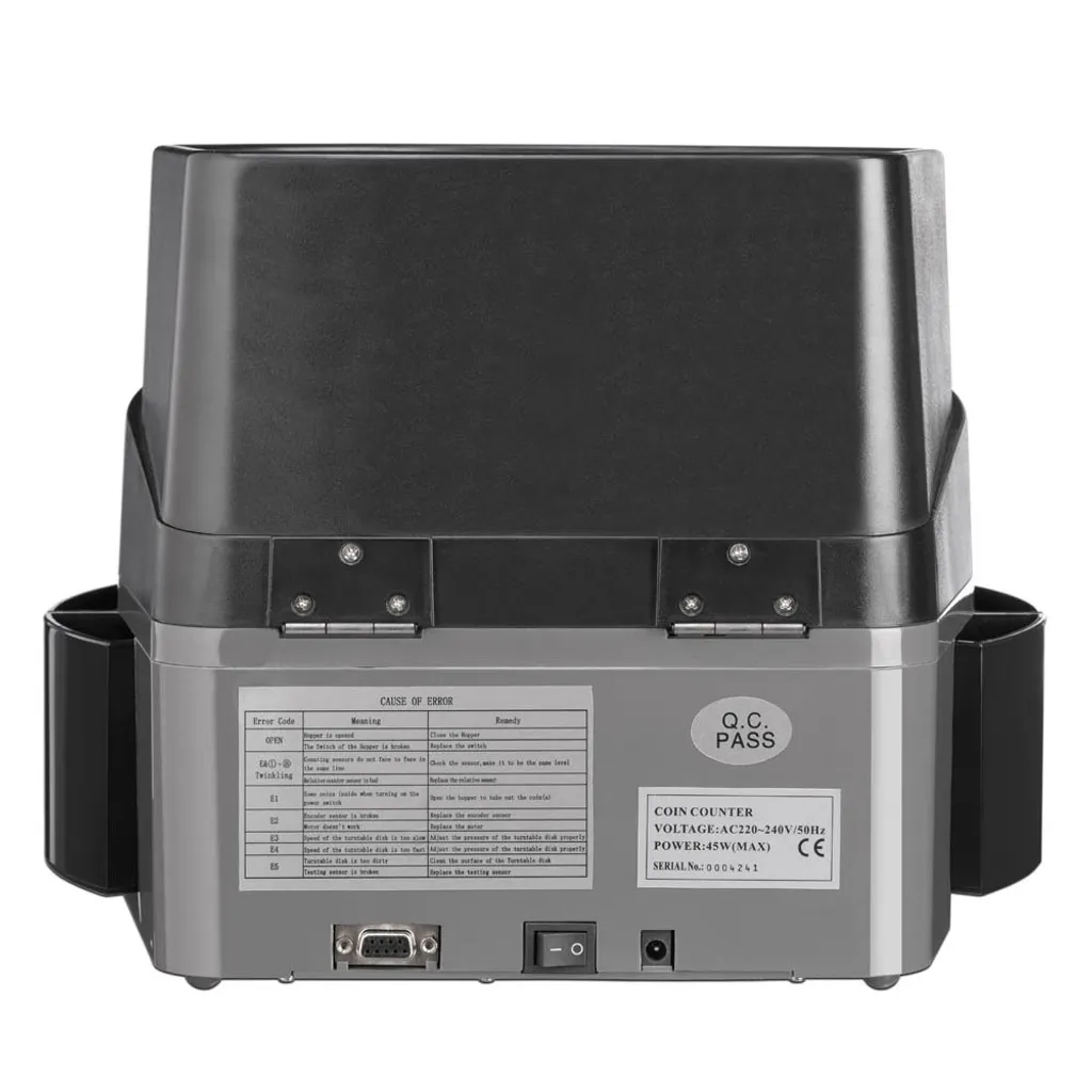Ratiotec Coinsorter CS 250 Compteuse de Pièces Euro Anthracite Robuste