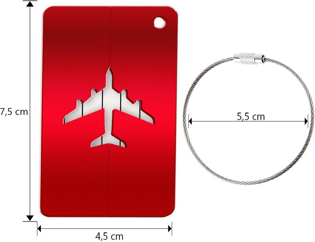 Reise Kofferanhänger Namensschild Gepäck Anhänger Schild Produktbild 5