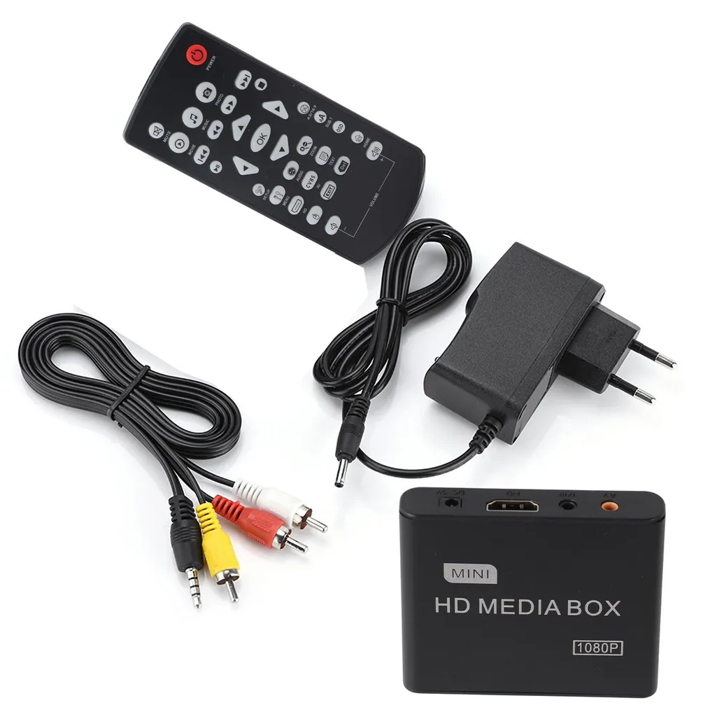 Passerelle Multimédia Full HD 1080P Lecteur de Cartes MMC et Port USB