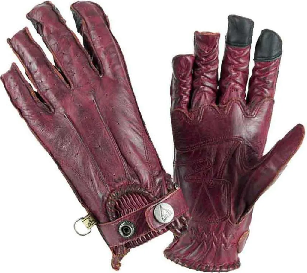 Gants Femme By City Second Skin Rouge M - Protection Cuir Anti-Choc