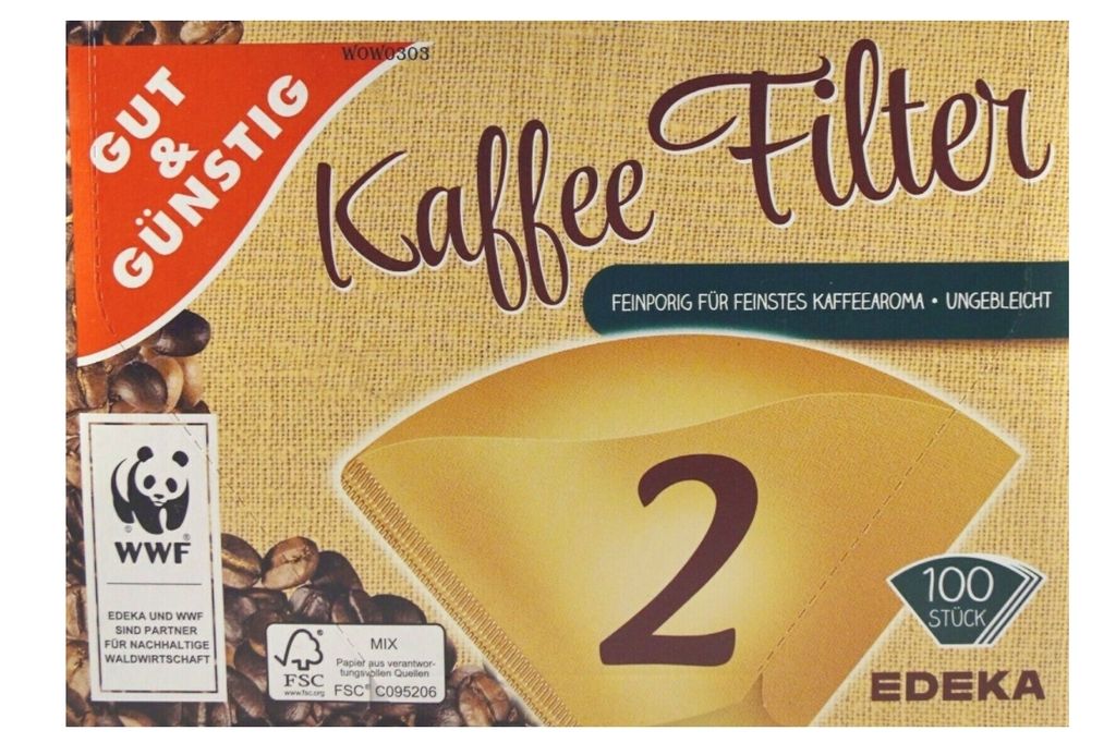 Gut & Gunstig, Filtry do kawy 2, 100 sztuk (PRODUKT Z Zdjęcie produktu 