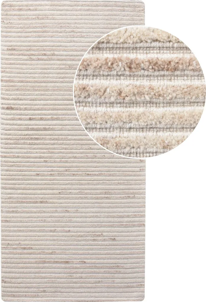 Tapis de Couloir Mango 80x180cm Blanc Cassé - Design Moderne Chic