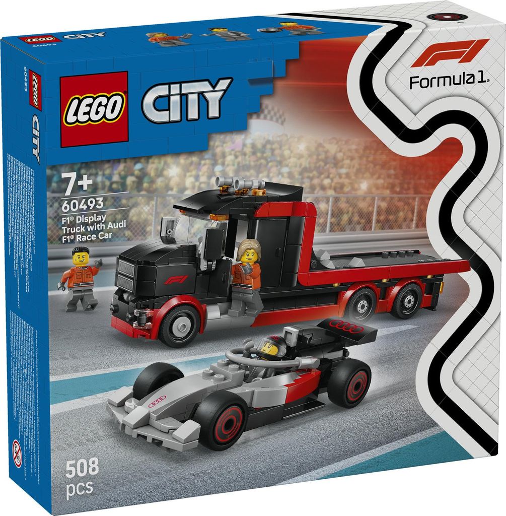 LEGO CITY 60493 Camion d'exposition F1 avec voiture de Image du produit 