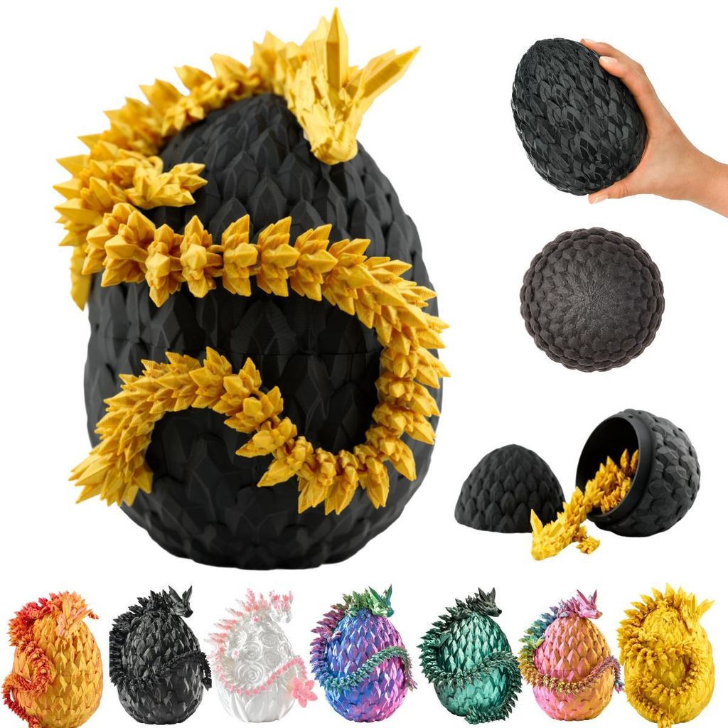 3D Smok w Jaju – Figura Smoka 30 cm | 10 cm Duże Jajo | Zdjęcie produktu 