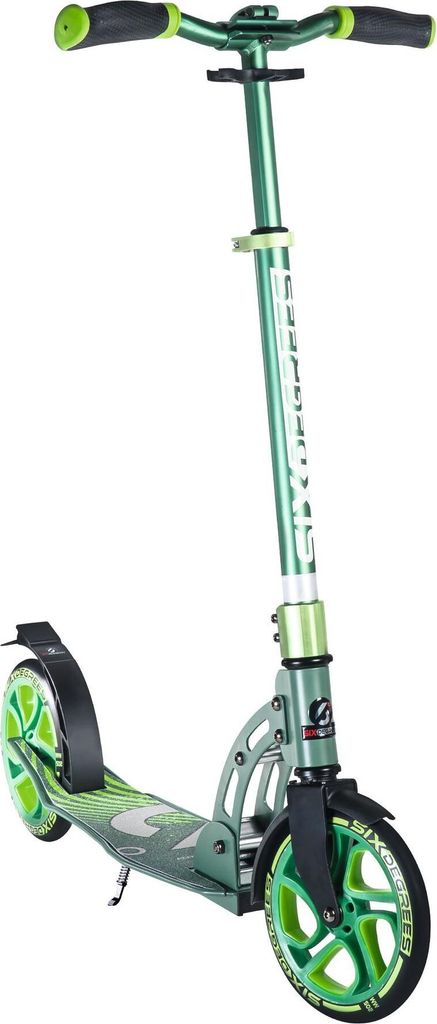 SIX DEGREES Aluminium Scooter mit Klappmechanismus u. Ständer, 205 mm, höhenverstellbar, , grün,