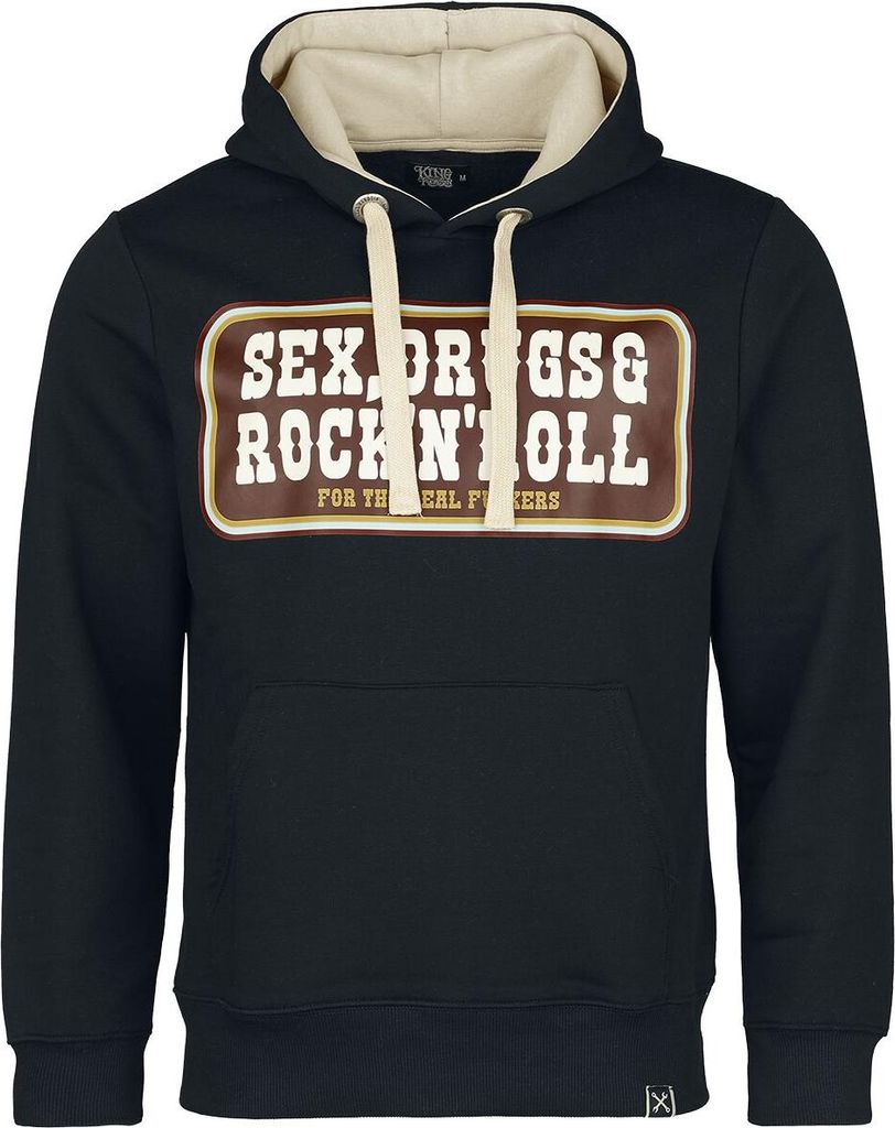 King Kerosin Kapuzenpullover Herren Rock'N'Roll Hoodie schwarz M