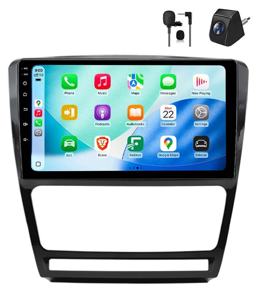Android autorádio 10 palců 64 GB pro Škoda Octavia Obrázek produktu 