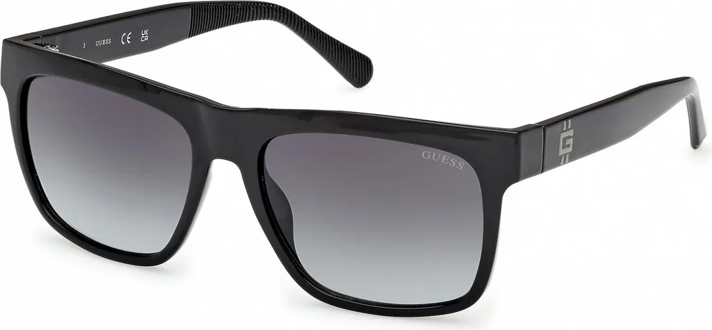 Occhiali da sole Guess GU00222 01B Originali | Montatura Nera Lucida Uomo