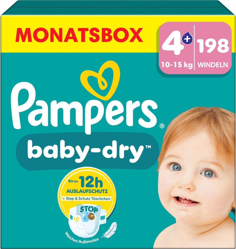 Pampers Windel Baby Dry 40785065 Gr.4+ Maxi Plus 198St. Image du produit 