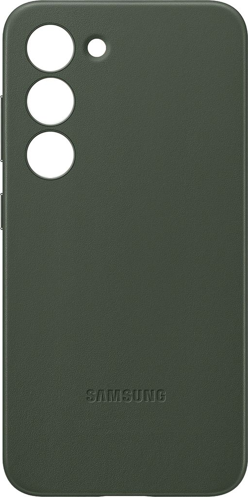 A dark green Samsung phone case is shown against a white background.