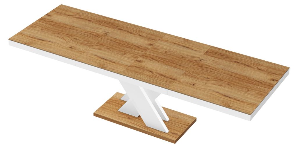 Design Esstisch Tisch HEN-111 Hochglanz ausziehbar 160 bis 256 cm