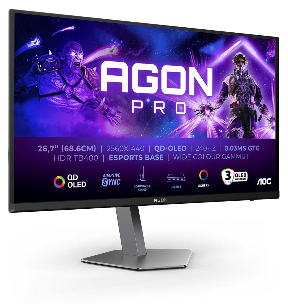 AOC AGON PRO AG276QZD2 écran d'ordinateur 67.8 cm (26.7") Image du produit 