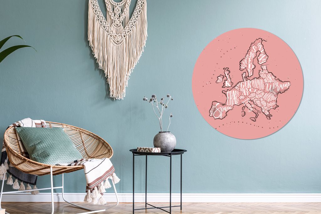 MuchoWow - Wand-Kreis - Wohnzimmer - Bild - Runde - Wanddeko - Dibond - Kunstdrucke