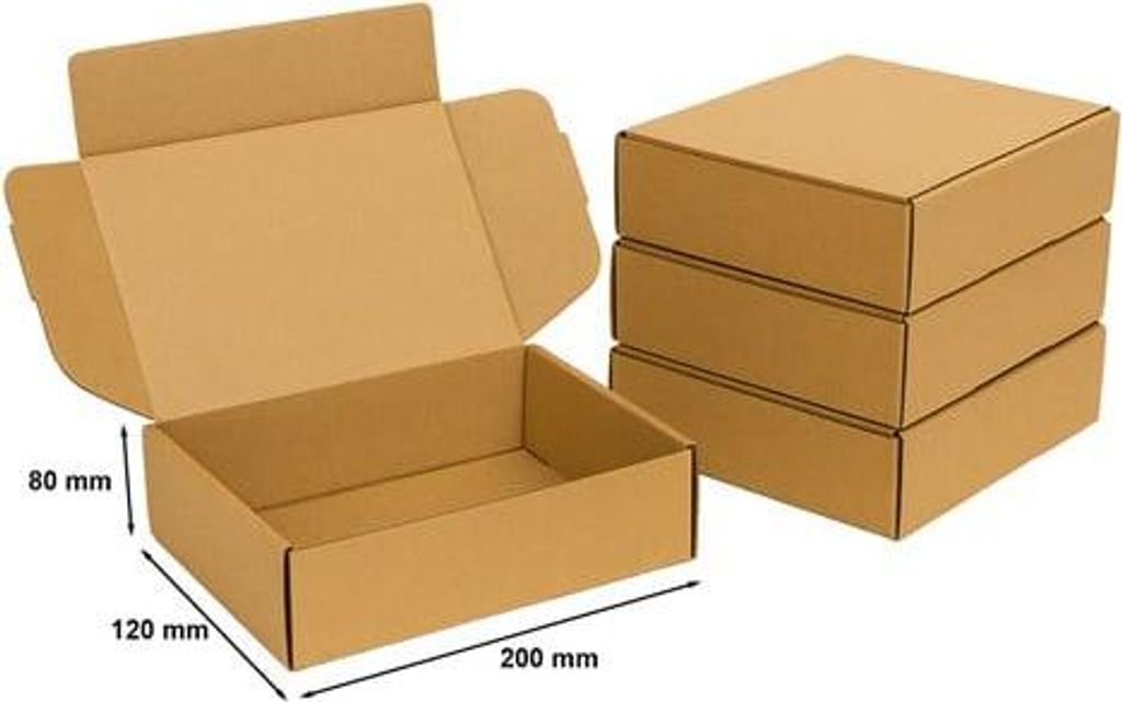 Paket – Karton 200 x 120 x 80 mm B320 – 50 Stück