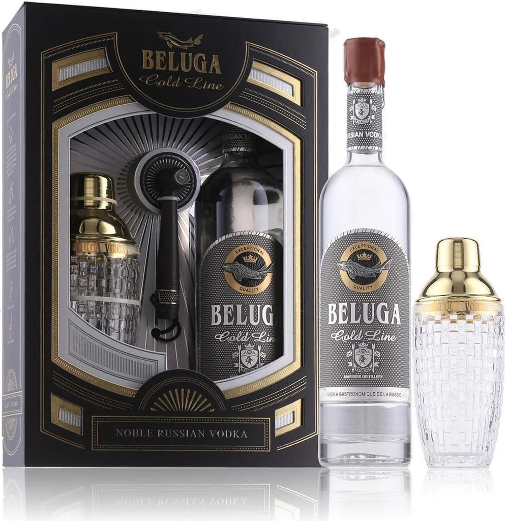 BELUGA GOLD LINE 0,7L alc. 40% vol. + SHAKER in Produktbild 