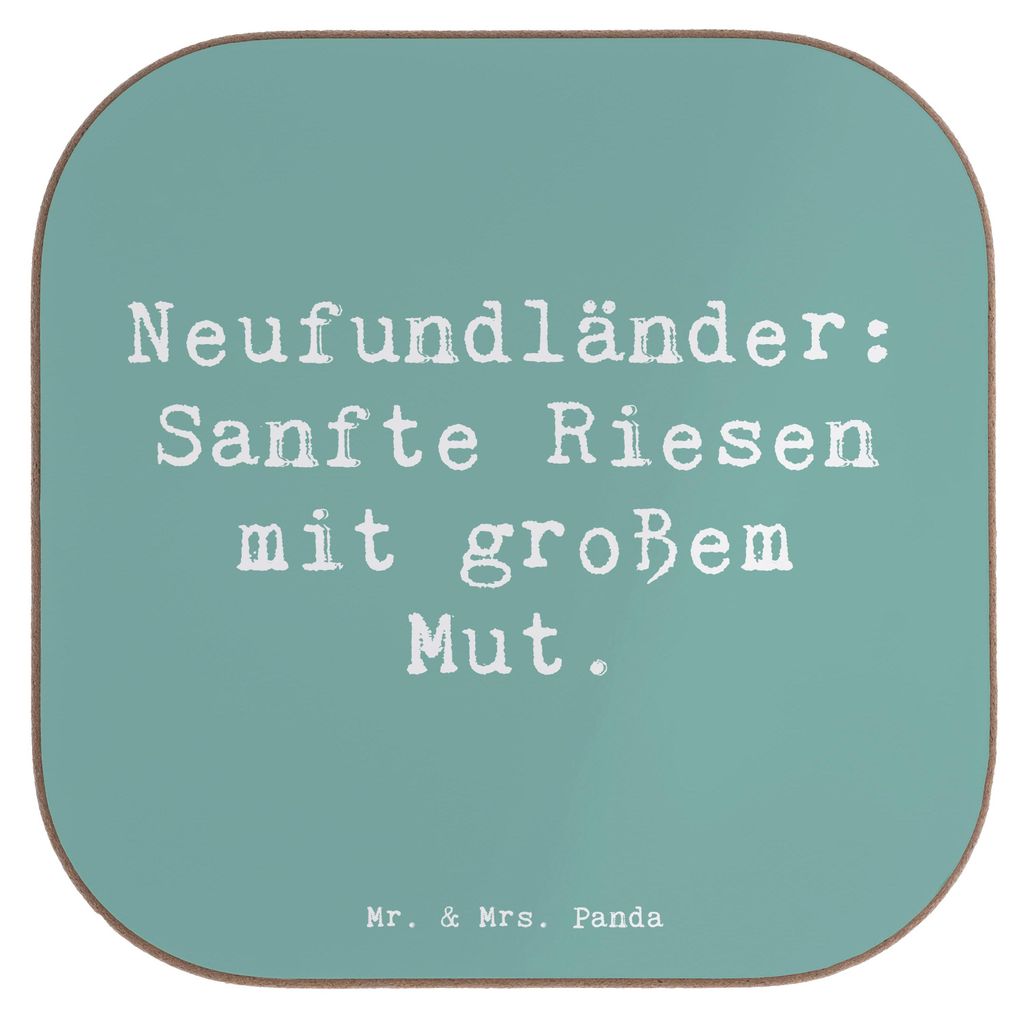 Mr. & Mrs. Panda Untersetzer für Gläser Spruch Neufundländer Liebe - Meeresbrise - Geschenk, Hunde mit viel Energie, Tassenuntersetzer, Haustier...